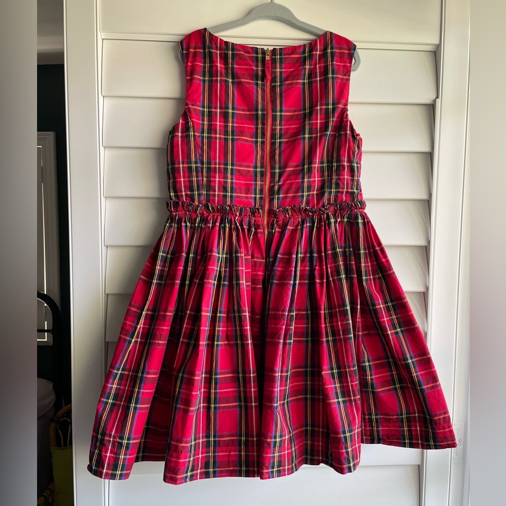 EUC J. Crew CREWCUTS Red Classic Tartan Plaid Girls Holiday Christmas Dress - 7 - Picture 7 of 7